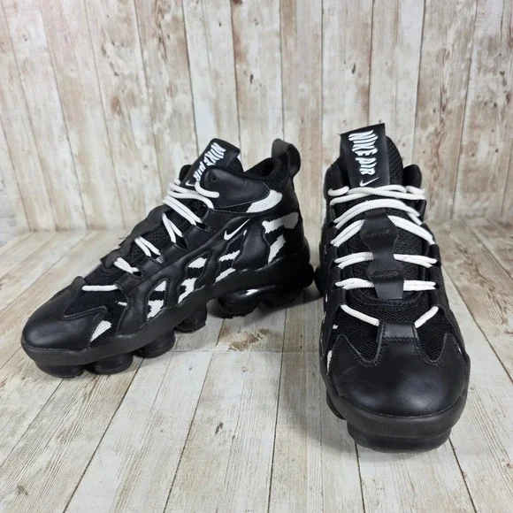 Nike Air Max More Uptempo Black Sneakers Athletic Shoes Size 8‎